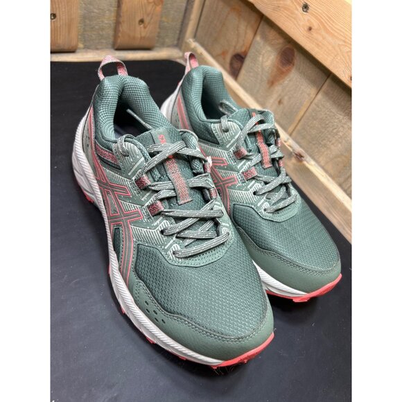 Asics Gel-Venture 9 Womens Trail Running Shoes Green/Coral Size 6.5 - Picture 2 of 9